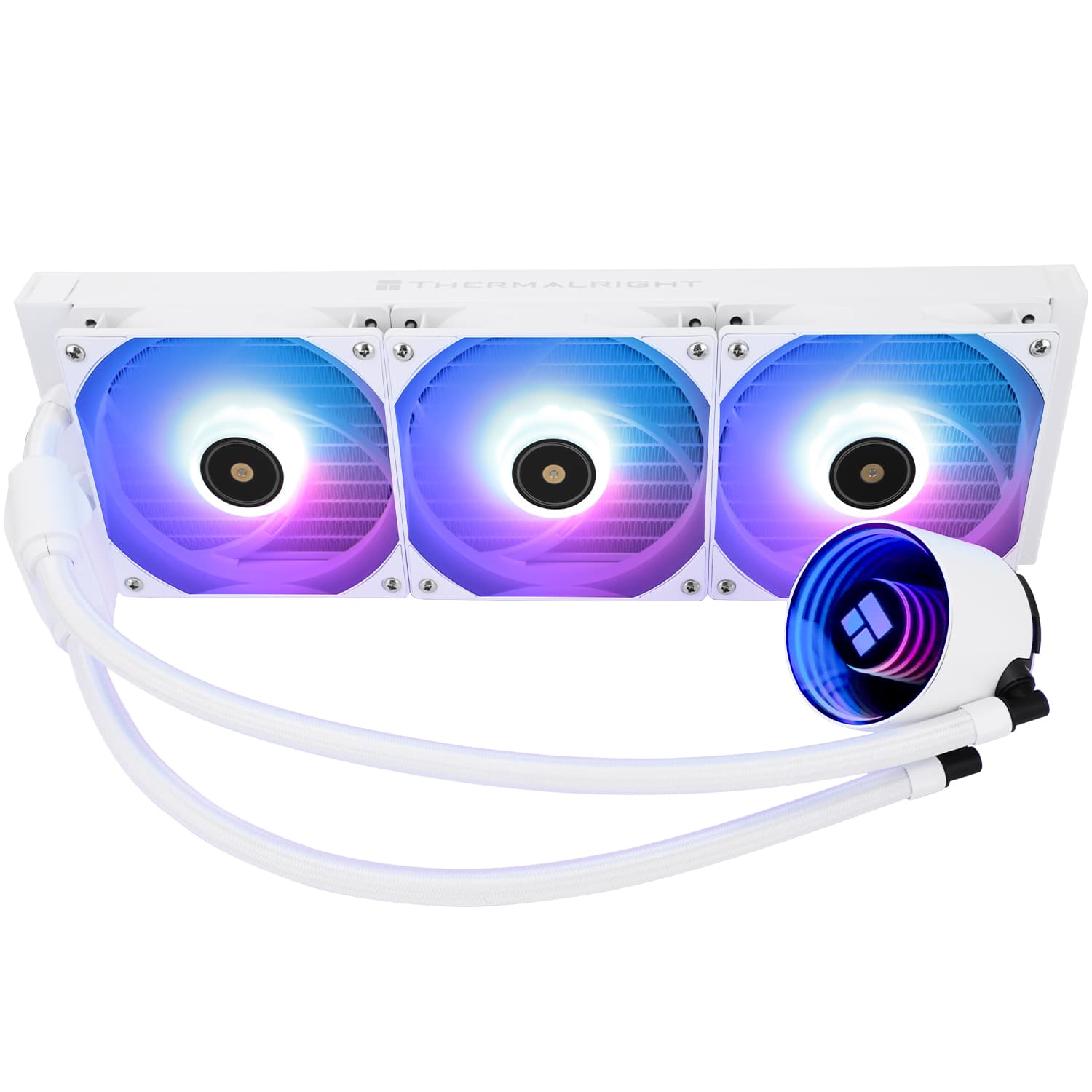 COOLER Thermalright "Frozen Notte 360 Argb V2", skt. Intel si AMD, racire cu lichid, 3 x 120mm, viteza rotatie pompa 5300 RPM, 2000 RPM, ARGB, alb "Frozen Notte 360 White Argb V2" — miniatură