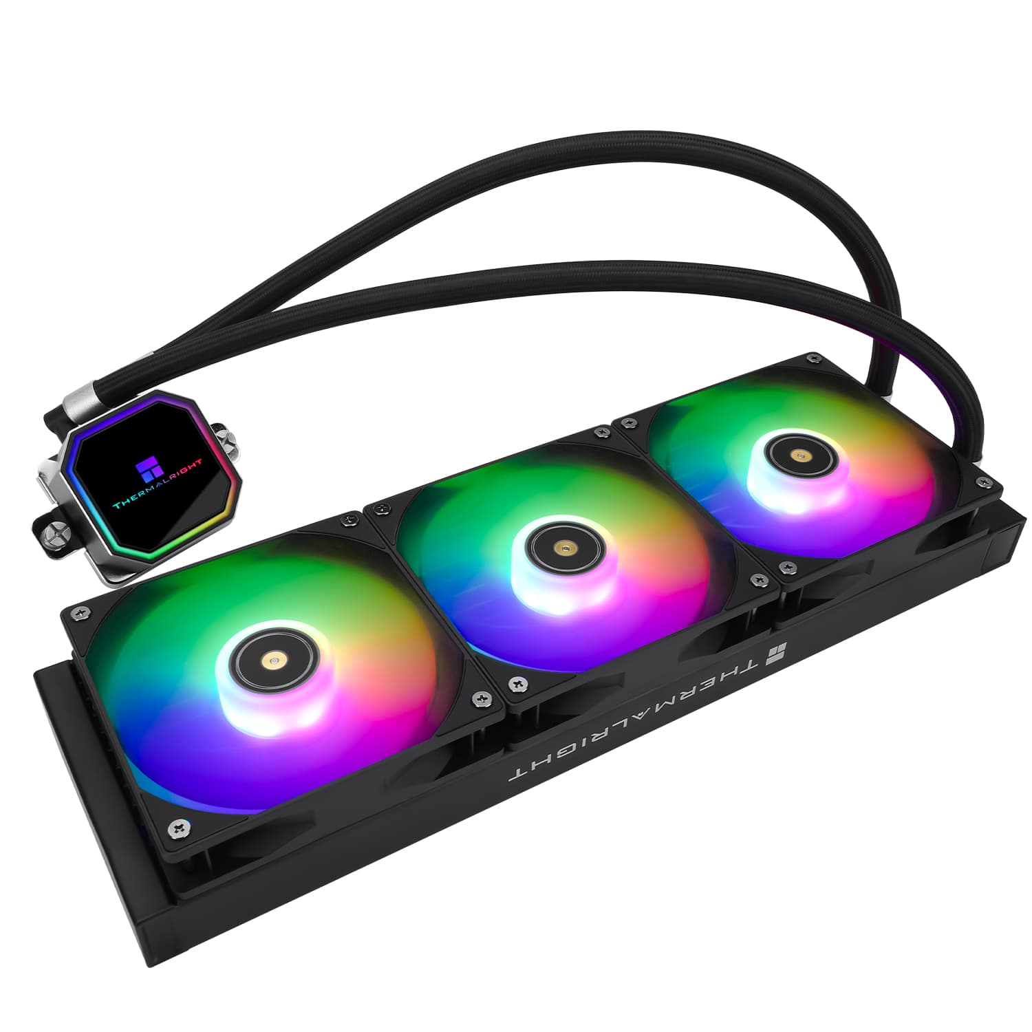 COOLER Thermalright "Frozen Prism 360 Argb", skt. Intel si AMD, racire cu lichid, 3 x 120mm, viteza rotatie pompa 3300 RPM, 1850 RPM, ARGB, negru "Frozen Prism 360 Black Argb" — miniatură