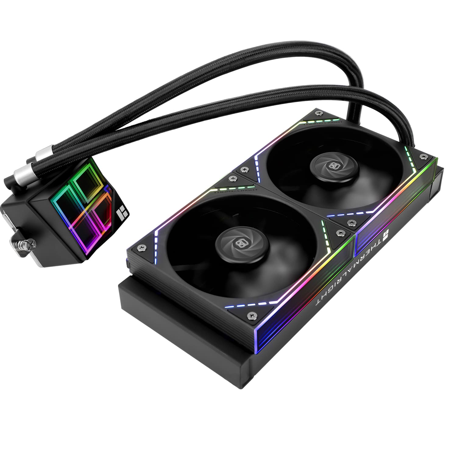 COOLER Thermalright "Frozen Infinity 240", skt. Intel si AMD, racire cu lichid, 2 x 120mm, 2000 RPM, ARGB adresabil, negru "Frozen Infinity 240 Black" — miniatură