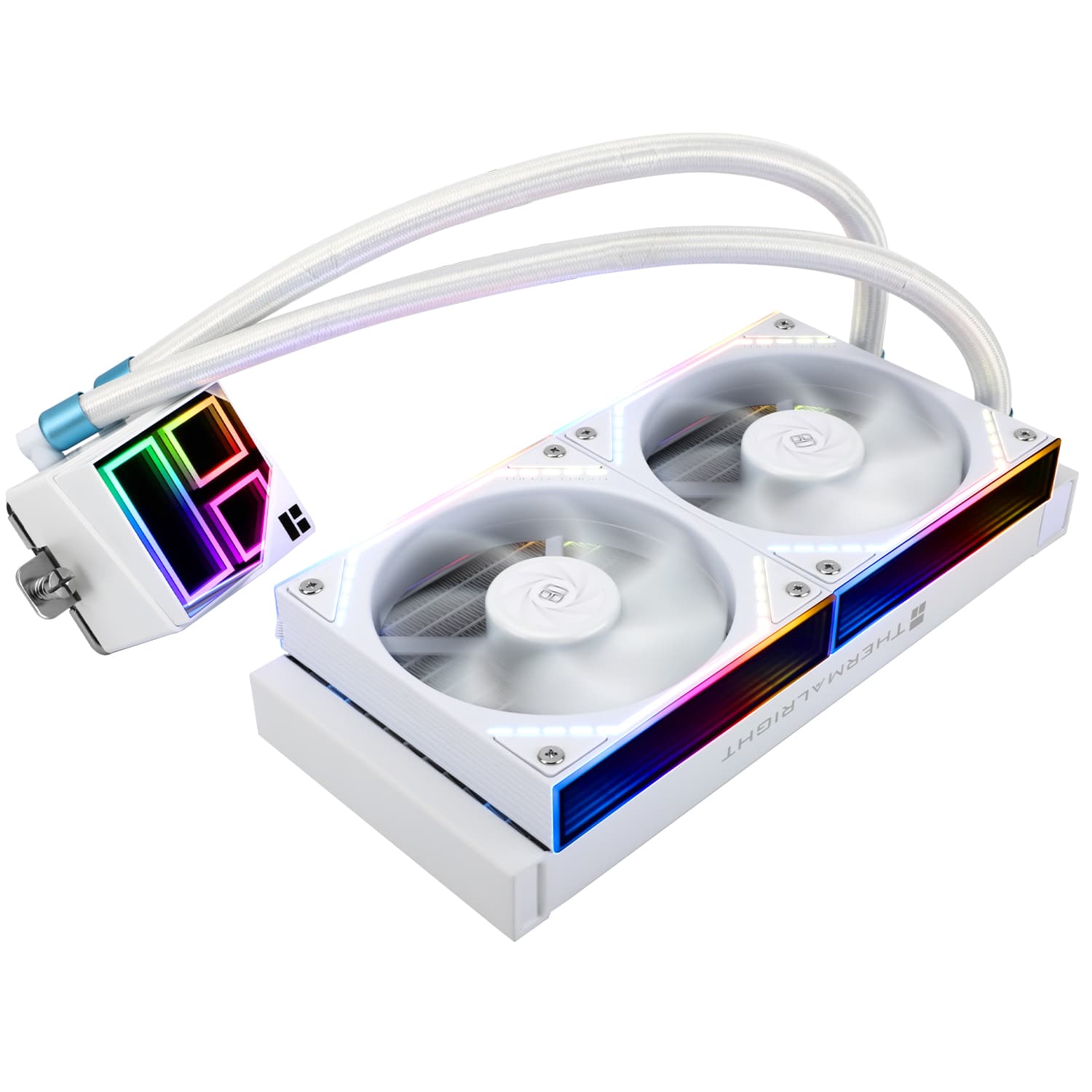 COOLER Thermalright "Frozen Infinity 240", skt. Intel si AMD, racire cu lichid, 2 x 120mm, 2000 RPM, ARGB adresabil, alb "Frozen Infinity 240 White" — miniatură