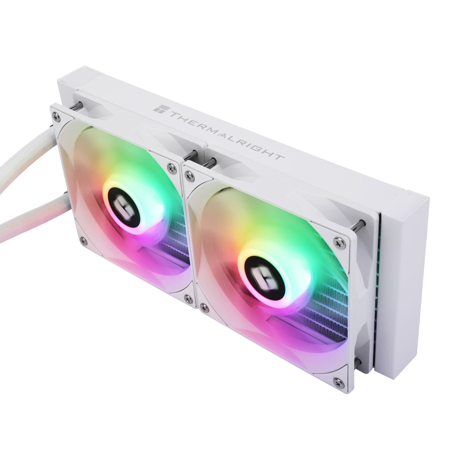 COOLER Thermalright "Aqua Elite 240 White Argb V3", skt. LGA1851, LGA 1700, AM4, AM5, racire cu lichid, 2 x 120mm, 1500 RPM, ARGB adresabil, alb "Aqua Elite 240 White Argb V3" — miniatură