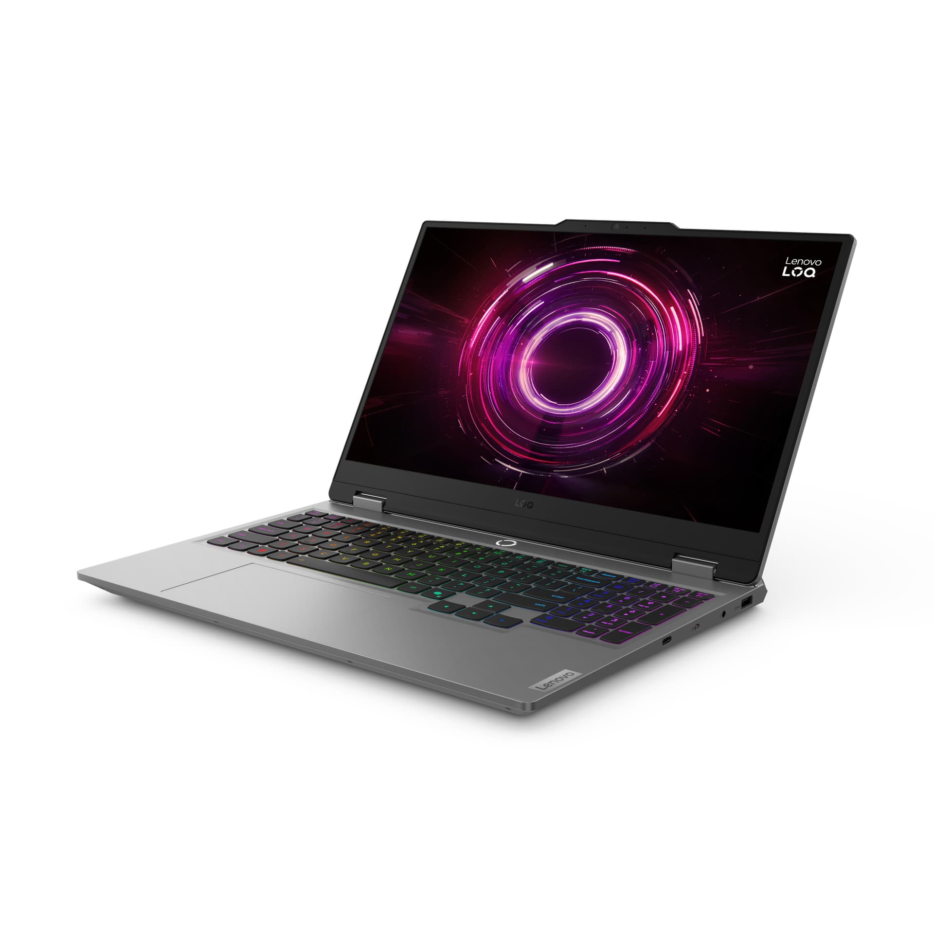 Gaming 15.6 LOQ 15AHP10, FHD IPS 144Hz G-Sync, Procesor AMD RyzenTM 7 250 (16M Cache, up to 5.1 GHz), 32GB DDR5, 1TB SSD, GeForce RTX 5060 8GB, No OS, Luna Grey "83JG004ERM" — miniatură