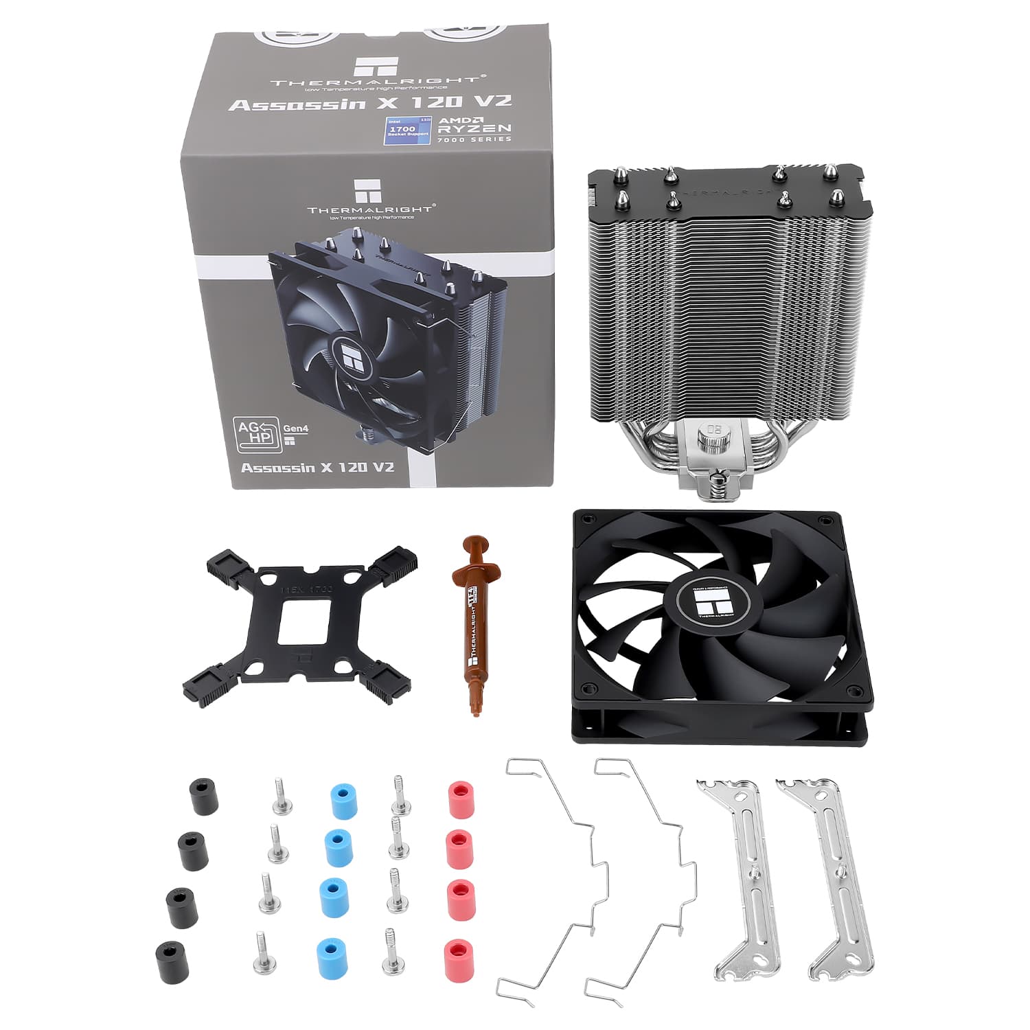 COOLER Thermalright "Assassin X 120 V2" skt. Intel si AMD, racire cu aer, vent. 120mm, 1500 rpm, 4 heatpipes, inaltime 154mm, fara LED,"Assassin X 120 V2" — miniatură