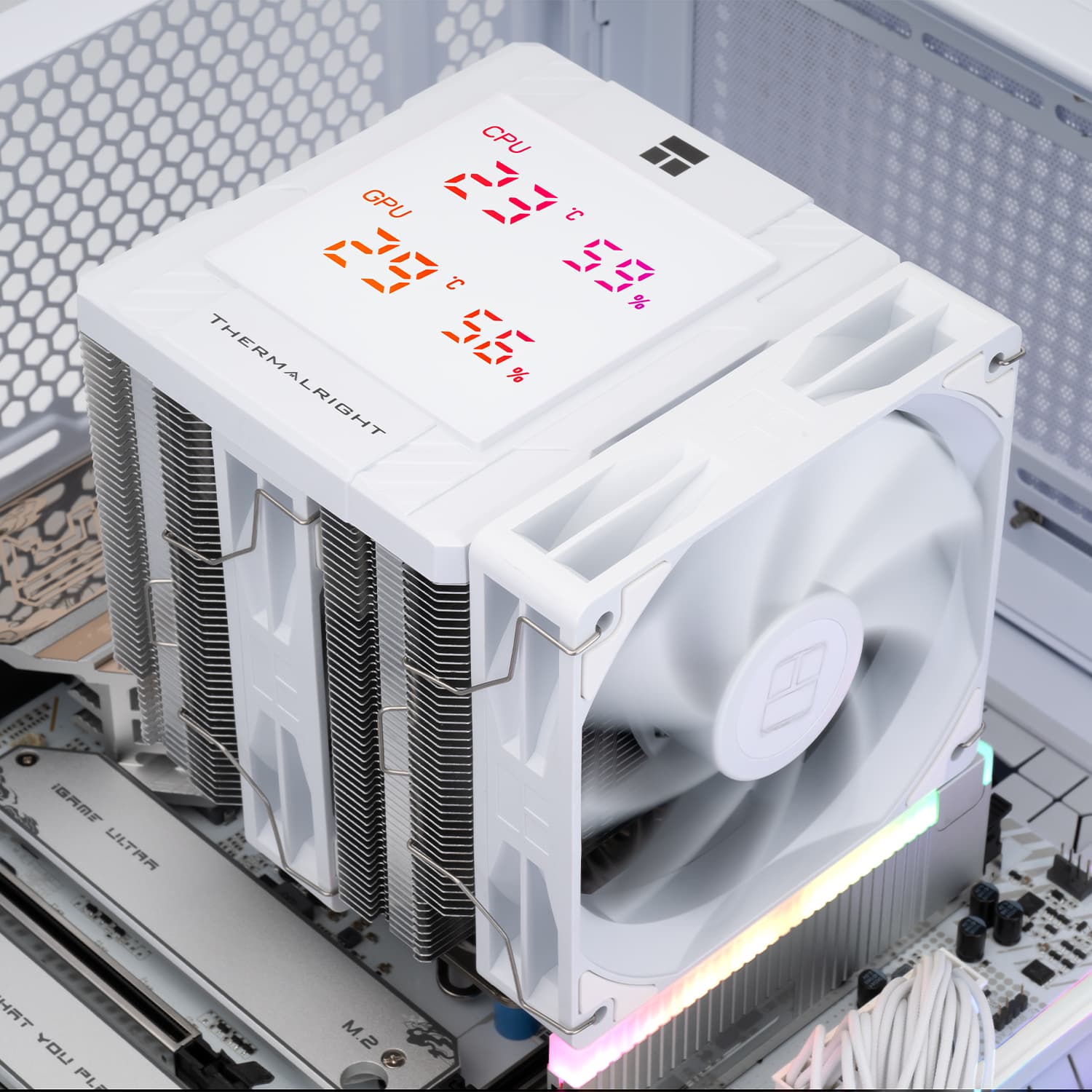 COOLER Thermalright "Peerless Assassin 120 Digital White" skt. Intel si AMD, racire cu aer, vent. 2 x 120mm (TL-C12C-X28 V2), 1850 rpm, 6 heatpipes, inaltime 162mm,"Peerless Assassin 120 Digital White" — miniatură