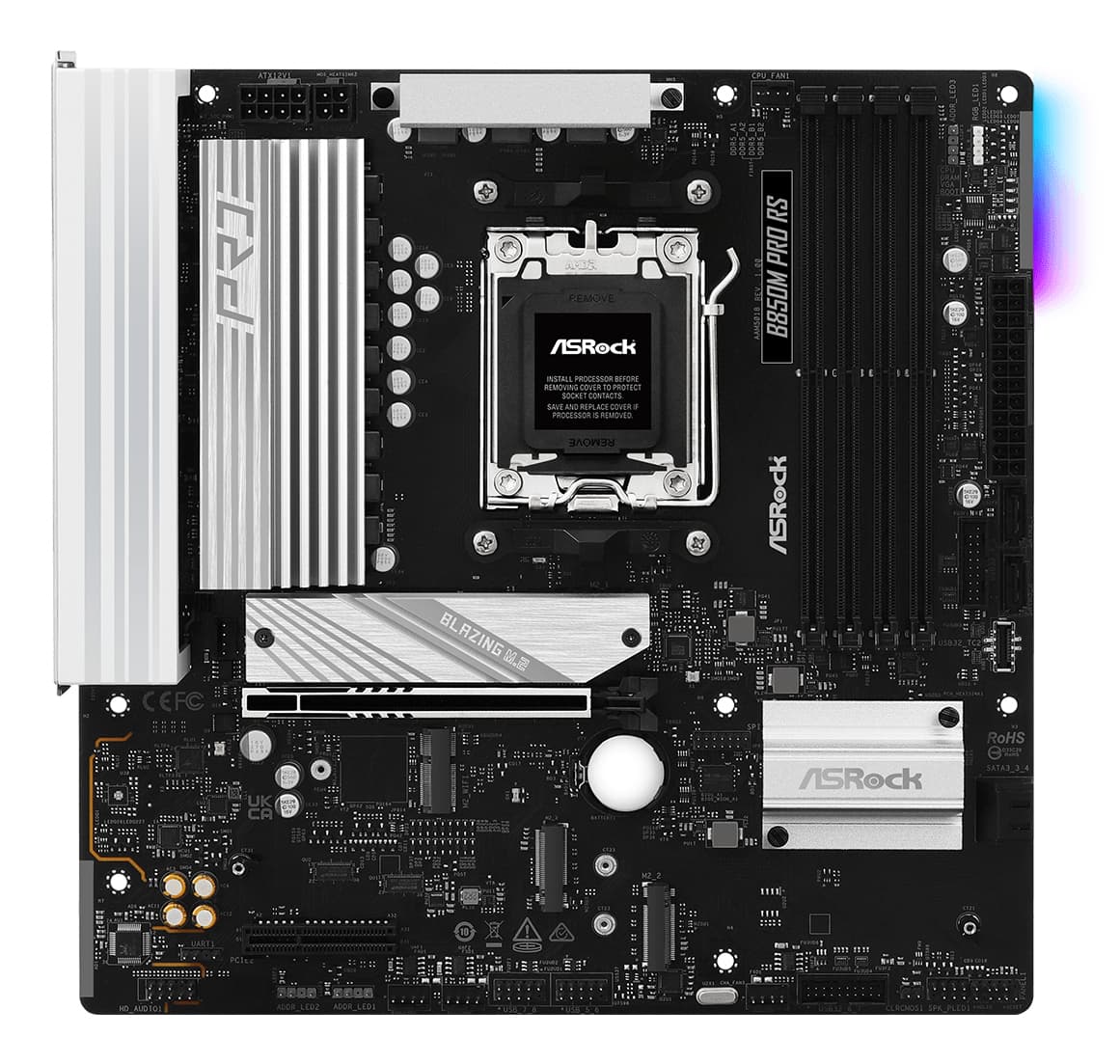 Placa de baza B850M Pro RS, AMD B850, Socket AM5, mATX "90-MXBR6-A0UAYZ" — miniatură