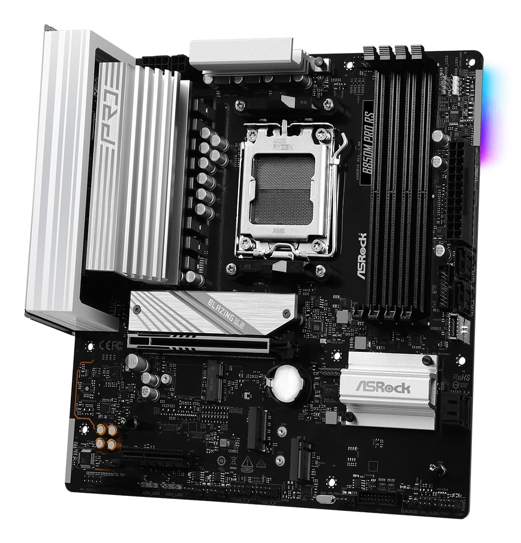 Placa de baza B850M Pro RS, AMD B850, Socket AM5, mATX "90-MXBR6-A0UAYZ" — miniatură