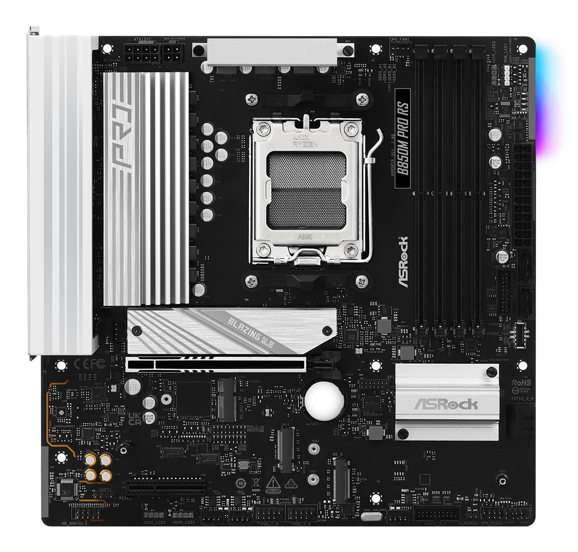 Placa de baza B850M Pro RS, AMD B850, Socket AM5, mATX "90-MXBR6-A0UAYZ" — miniatură