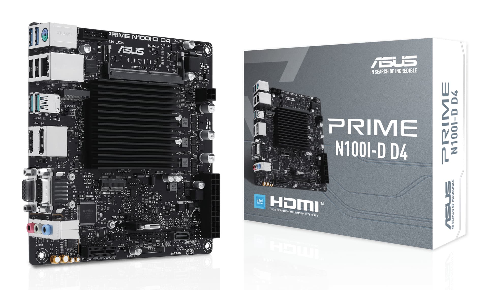 Placa de baza PRIME N100I-D D4-CSM | N100, Intel SoC, DDR4, M.2, SATA, USB 3.2 gen.2, m-ITX "90MB1F70-M0EAYC"