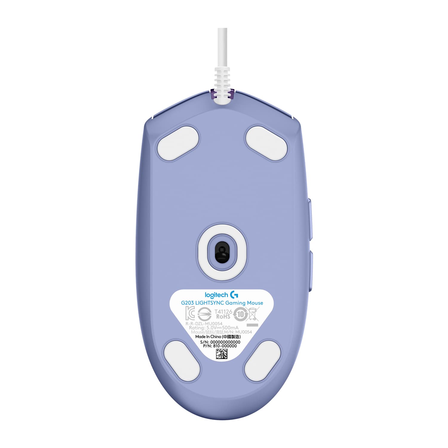 Mouse G203, USB, Lilac "910-005853" — miniatură