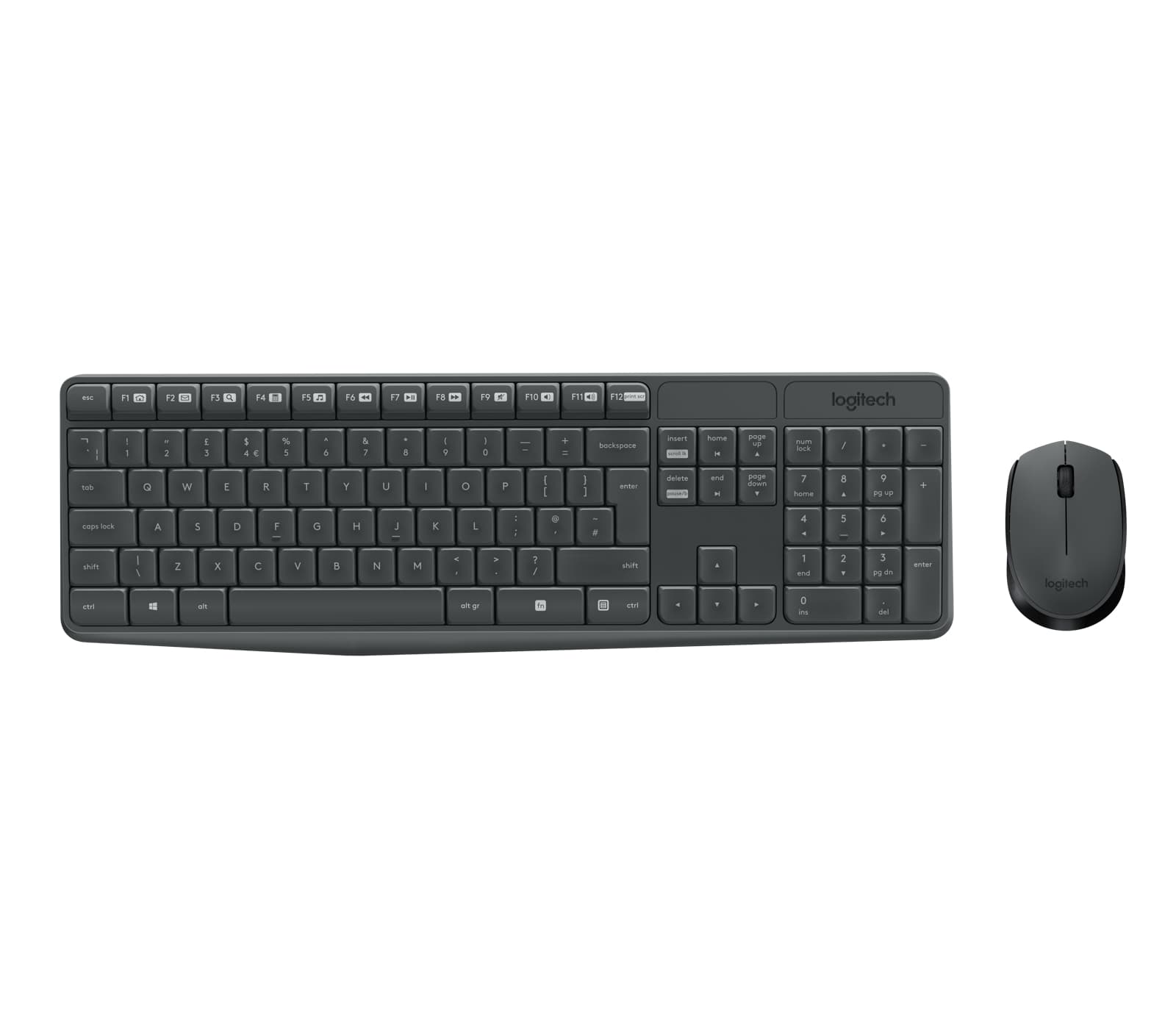 LOGITECH MK235 Keyboard and mouse set wireless 2.4 GHz Nordic (PAN) "920-007921" — miniatură