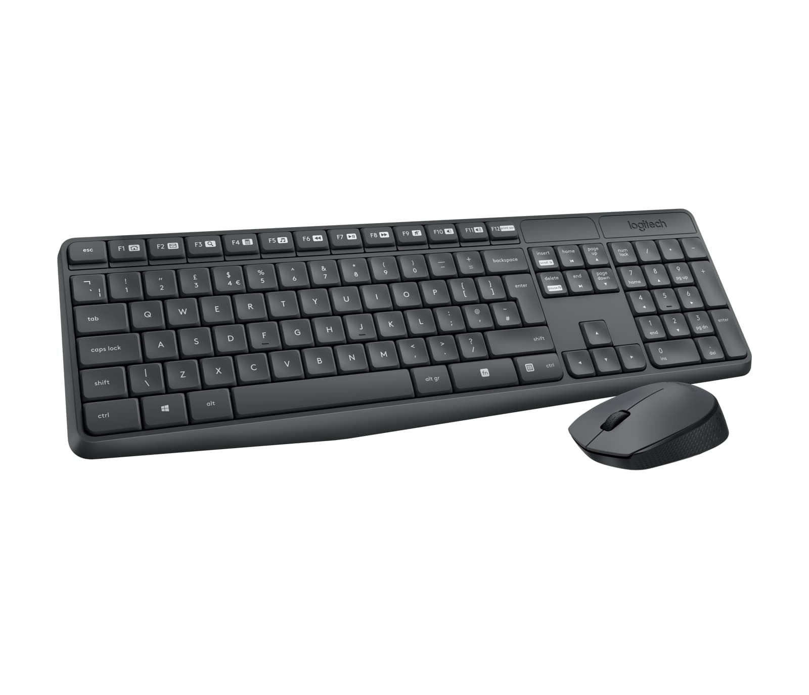 LOGITECH MK235 Keyboard and mouse set wireless 2.4 GHz Nordic (PAN) "920-007921" — miniatură