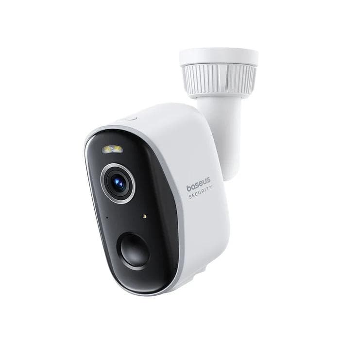 CAMERA IP Exterior Baseus N1, KIT 2 camere 2K + statie, 2304 x 1296, acumulator integrat, unghi pana la 145 grade, IP67, dist. IR 30 m, tip lentila fixa 3 mm, 3 Mpx, wireless, slot SD card, "S0TW002131" - 6932172662035 — miniatură