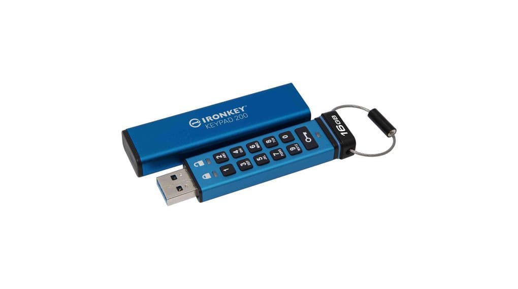 16GB Kingston Ironkey Keypad 200C USB Fl "IKKP200C/16GB" — miniatură