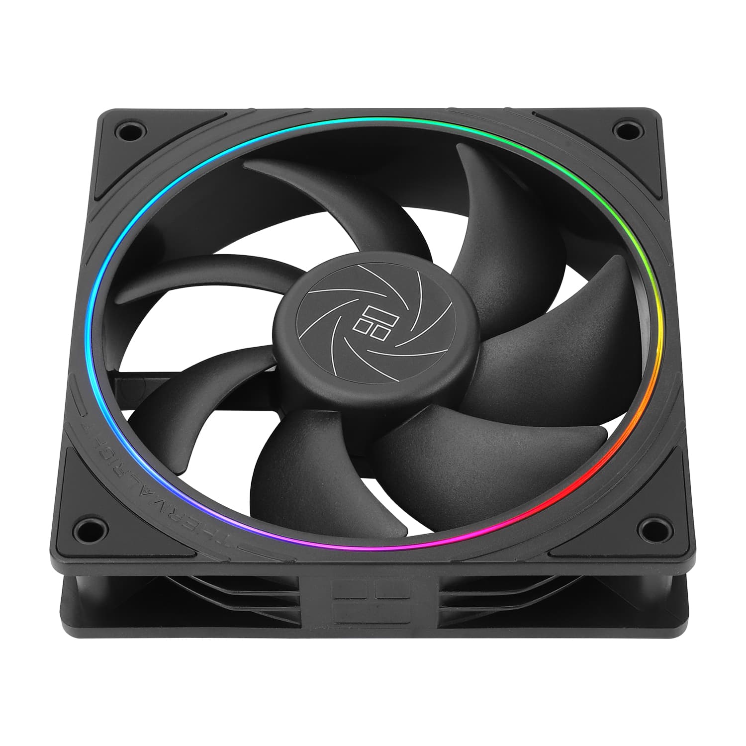Ventilator Thermalright "TL-S12", 120mm, 1500 RPM, S-FDB Bearing, 47.6 CFM, LED ARGB, 4pin PWM, negru, "TL-S12" — miniatură