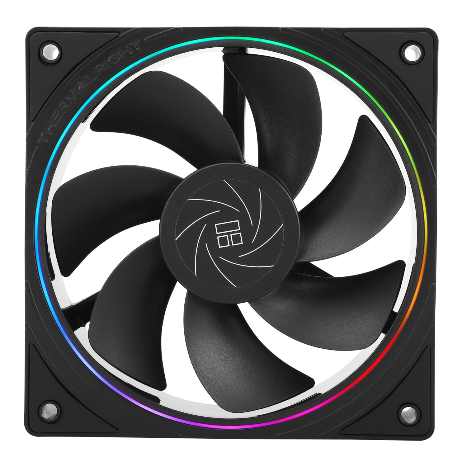 Ventilator Thermalright "TL-S12R", 120mm, 1500 RPM, S-FDB Bearing, 47.6 CFM, LED ARGB, 4pin PWM, negru, "TL-S12R" — miniatură