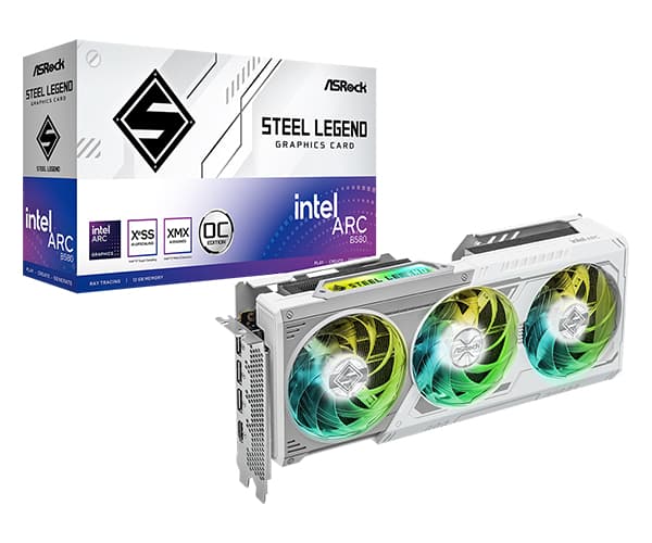 Placa video Intel Arc B580 Steel Legend OC 12GB, GDDR6, 192 bit "B580 SL 12GO" — miniatură