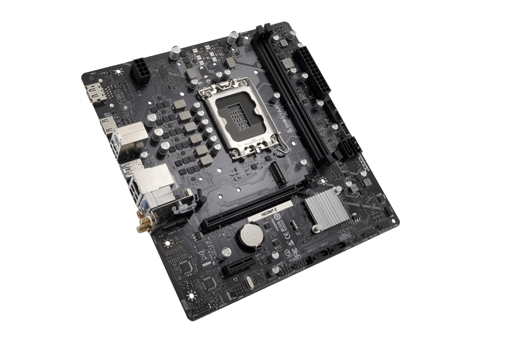 Placa de baza Biostar "H610MT-E", skt. LGA 1700, chipset Intel H610, mATX, 2 x DDR4 max 64 GB, USB 3.2 gen1, 4 x SATA, 1 x M.2, PCIe 4.0, HDMI, VGA, "H610MT-E" — miniatură