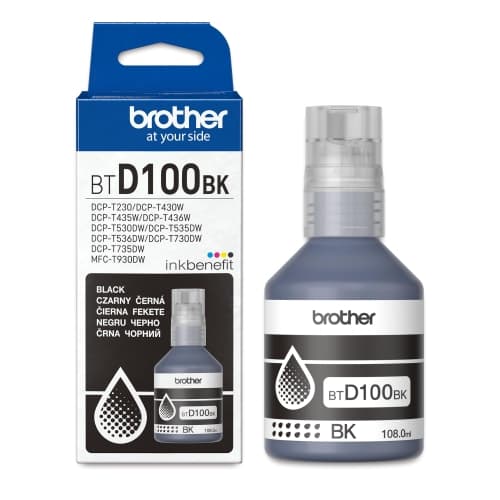 Cartus Cerneala Original Brother Black, BT-D100BK, pentru DCP-T430W|T530DW|T730DW|MFC-T930DW, 7.5k, incl.TV 0.8 RON, "BT-D100BK"