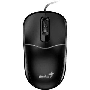 Mouse Genius "DX-111", PC sau NB, cu fir USB-A, optic, 1200 dpi, butoane/scroll 3/1, negru, "31010034400" — miniatură