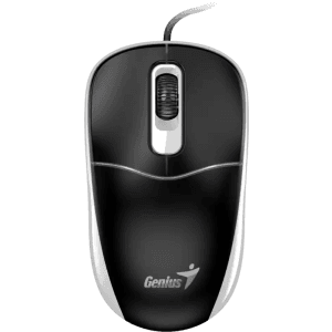 Mouse Genius "DX-111", PC sau NB, cu fir USB-A, optic, 1200 dpi, butoane/scroll 3/1, negru-gri, "31010034401" — miniatură