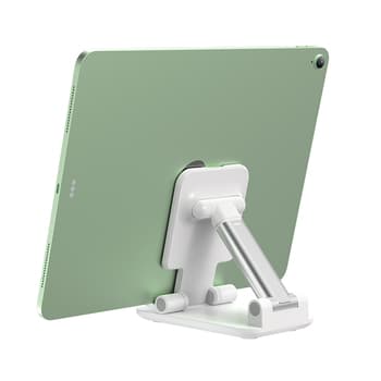 SUPORT Telefon Borofone "BH42", pliabil 65*110*28mm; extins 65*110*165mm, metalic, alb "6974443381436" — miniatură