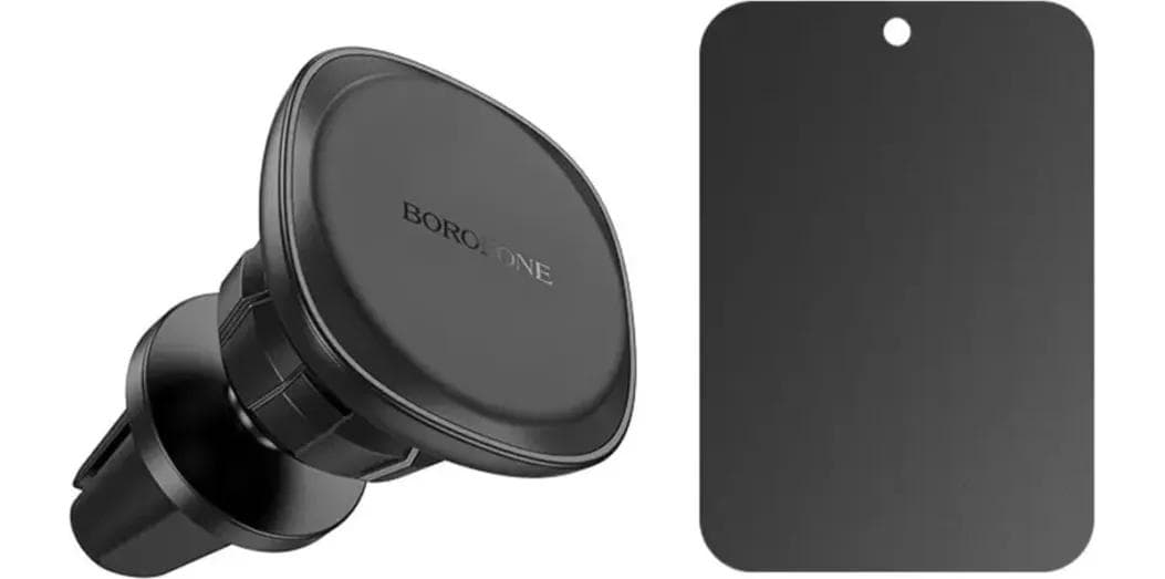 SUPORT AUTO Borofone "BH8" pt. SmartPhone, magnetic, fixare grila ventilatie, negru "6941991108020" — miniatură
