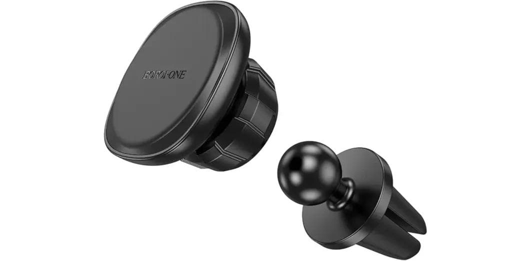 SUPORT AUTO Borofone "BH8" pt. SmartPhone, magnetic, fixare grila ventilatie, negru "6941991108020" — miniatură