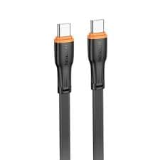 CABLU alimentare si date Borofone "BX118", Charging Data Cable pt. smartphone, USB Type-C la USB Type-C, 60W 3A, 1m, negru "6941991120978"