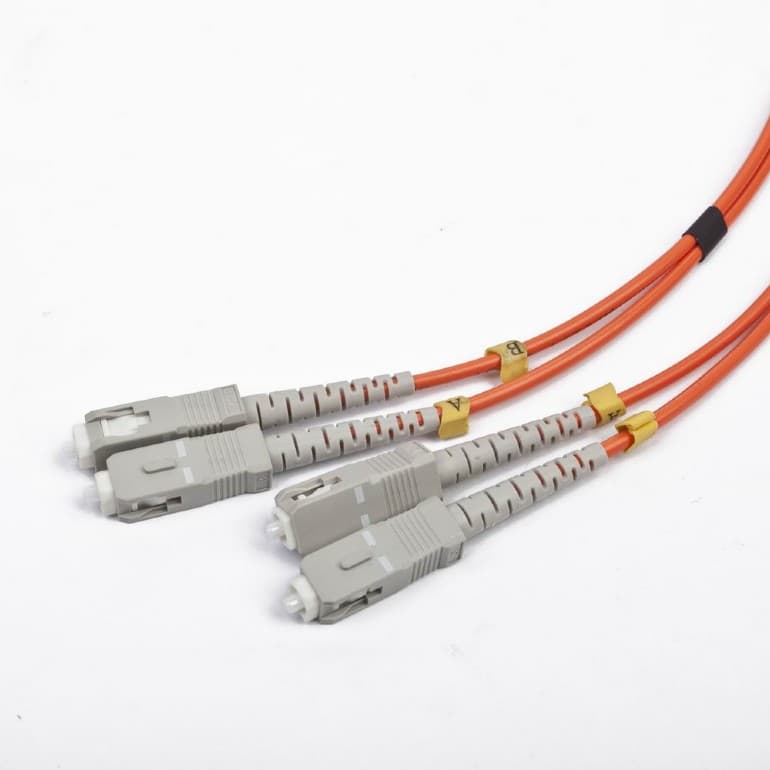 CABLU FIBRA OPTICA duplex multimode, 1m, conectori SC-SC, bulk, "CFO-SCSC-OM2-1M" — miniatură