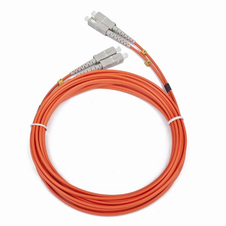 CABLU FIBRA OPTICA duplex multimode, 1m, conectori SC-SC, bulk, "CFO-SCSC-OM2-1M"
