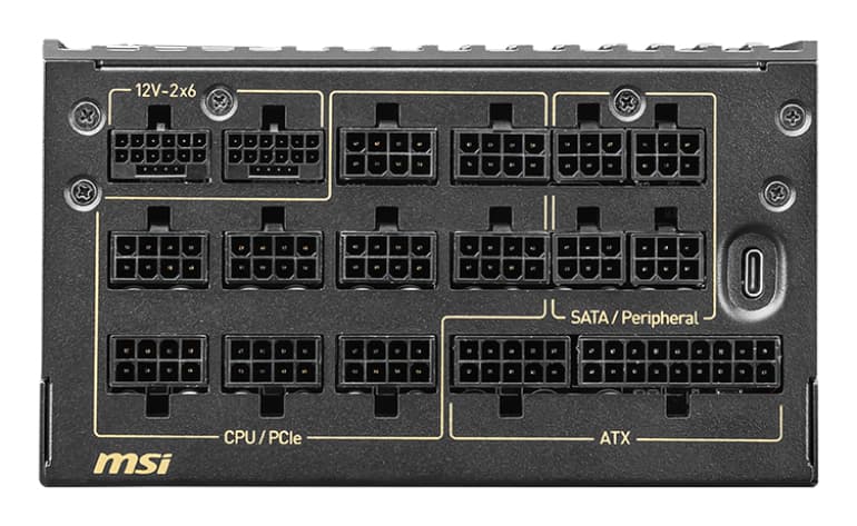 Sursa MSI MEG Ai1600T PCIE5, 1600 W, ATX, 80+ Gold, PCIe 5.1, Full Modulara, Negru "MEG Ai1600T PCIE5" — miniatură