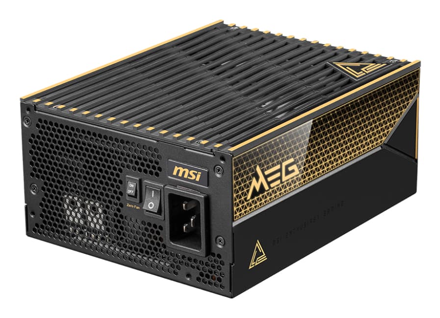 Sursa MSI MEG Ai1600T PCIE5, 1600 W, ATX, 80+ Gold, PCIe 5.1, Full Modulara, Negru "MEG Ai1600T PCIE5"