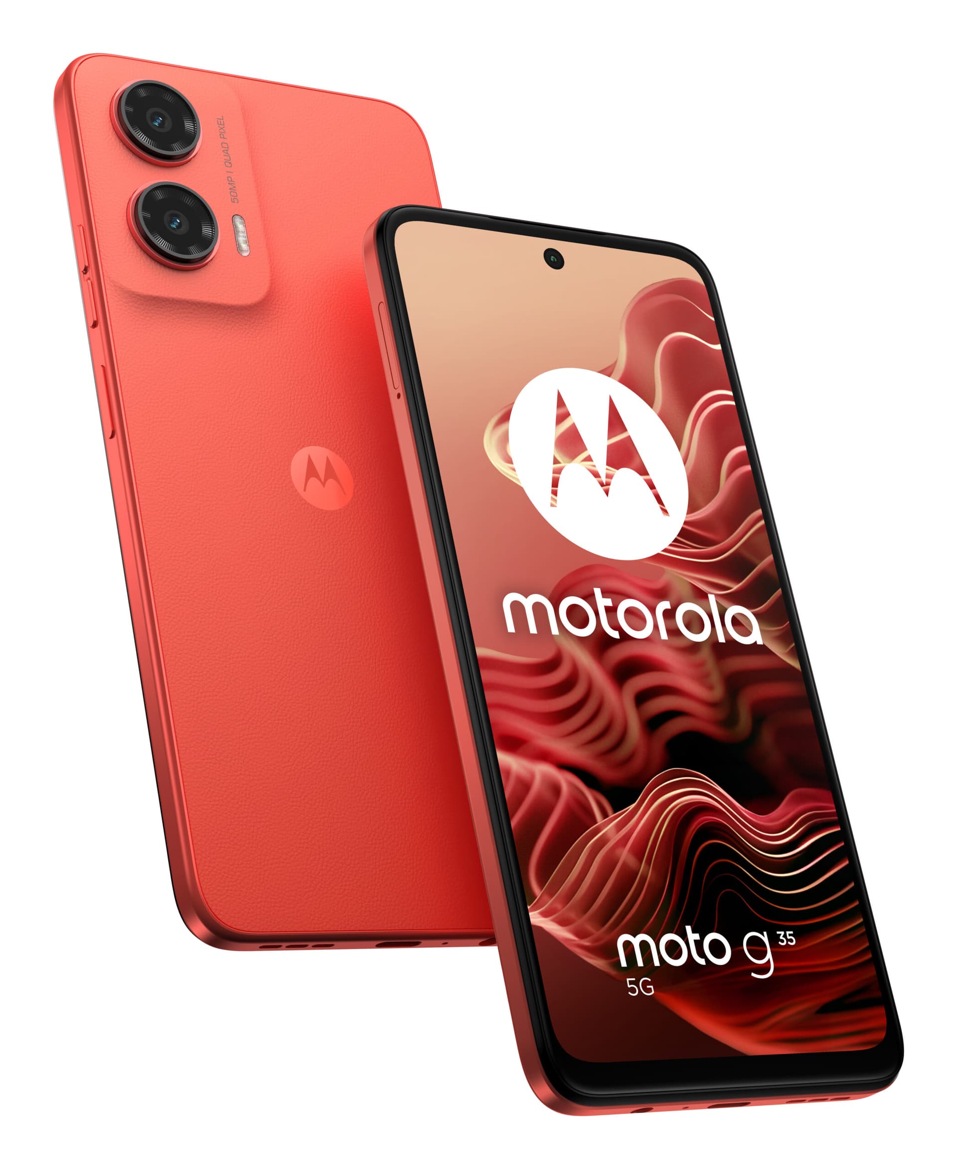 Moto G35, 5G Edition, 128GB, 8GB RAM, Dual SIM, Tri-Camera, Guava Red "PB3K0012PL"