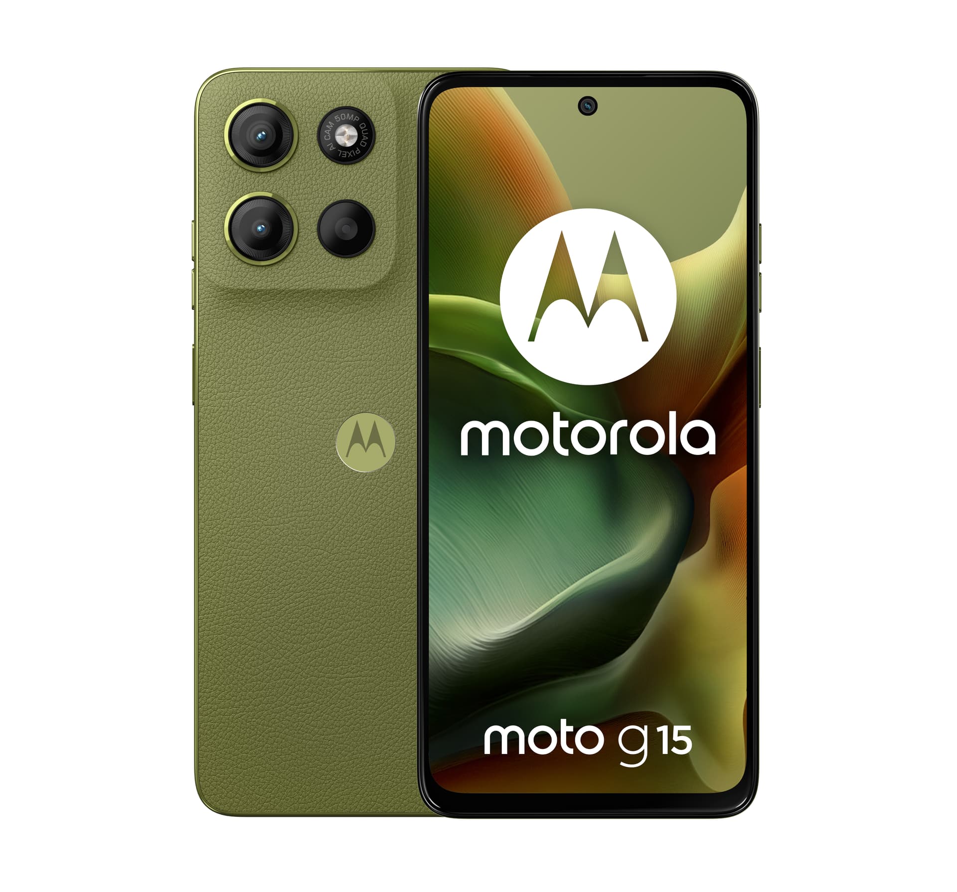 Moto g15, 128GB, 8GB RAM, Dual SIM, 4G, Tri-Camera, Iguana Green "PB6E0016PL" — miniatură
