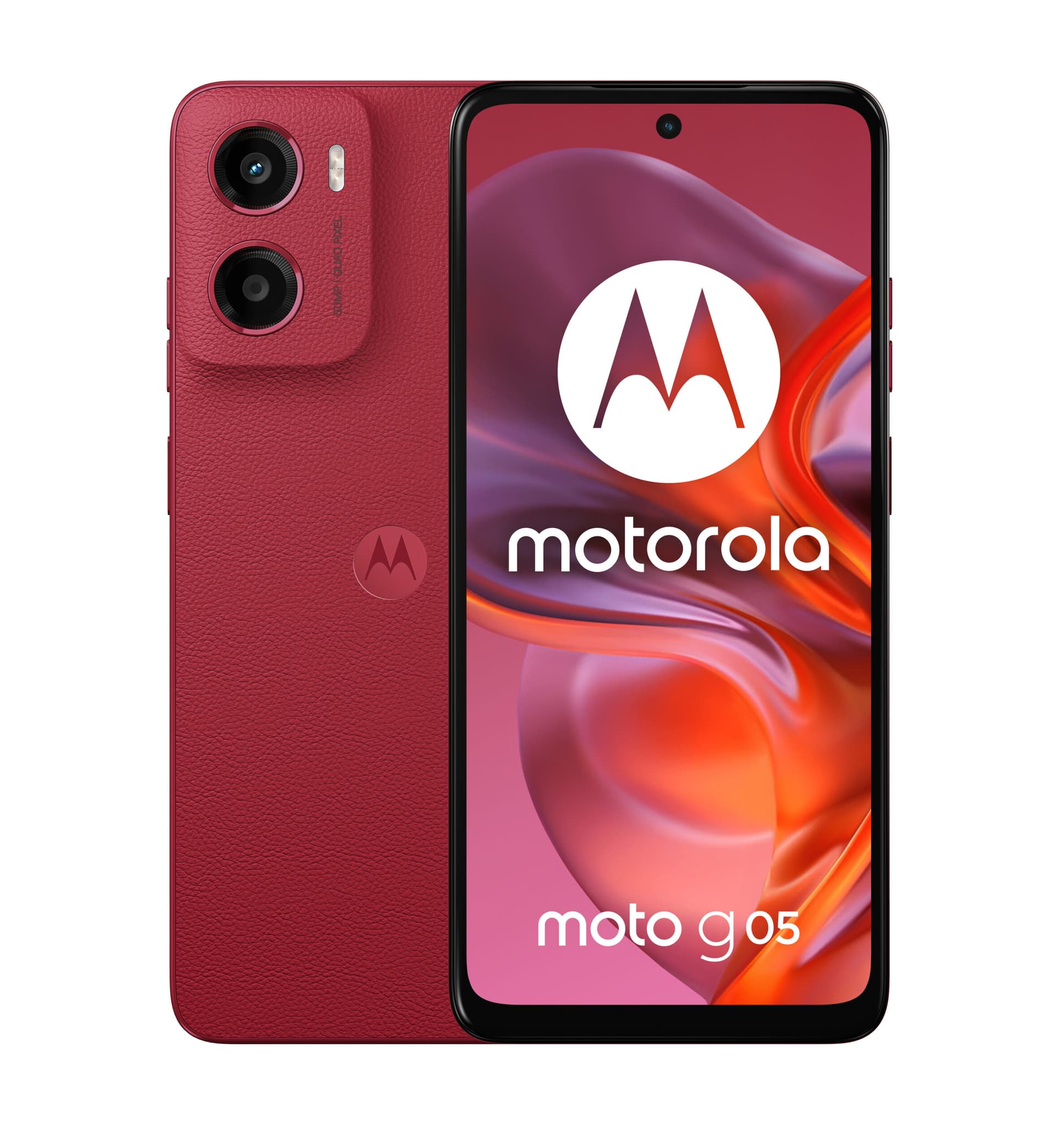Moto g05, 128GB, 4GB RAM, Dual SIM, 4G, Plum Red "PB6L0029RO" — miniatură