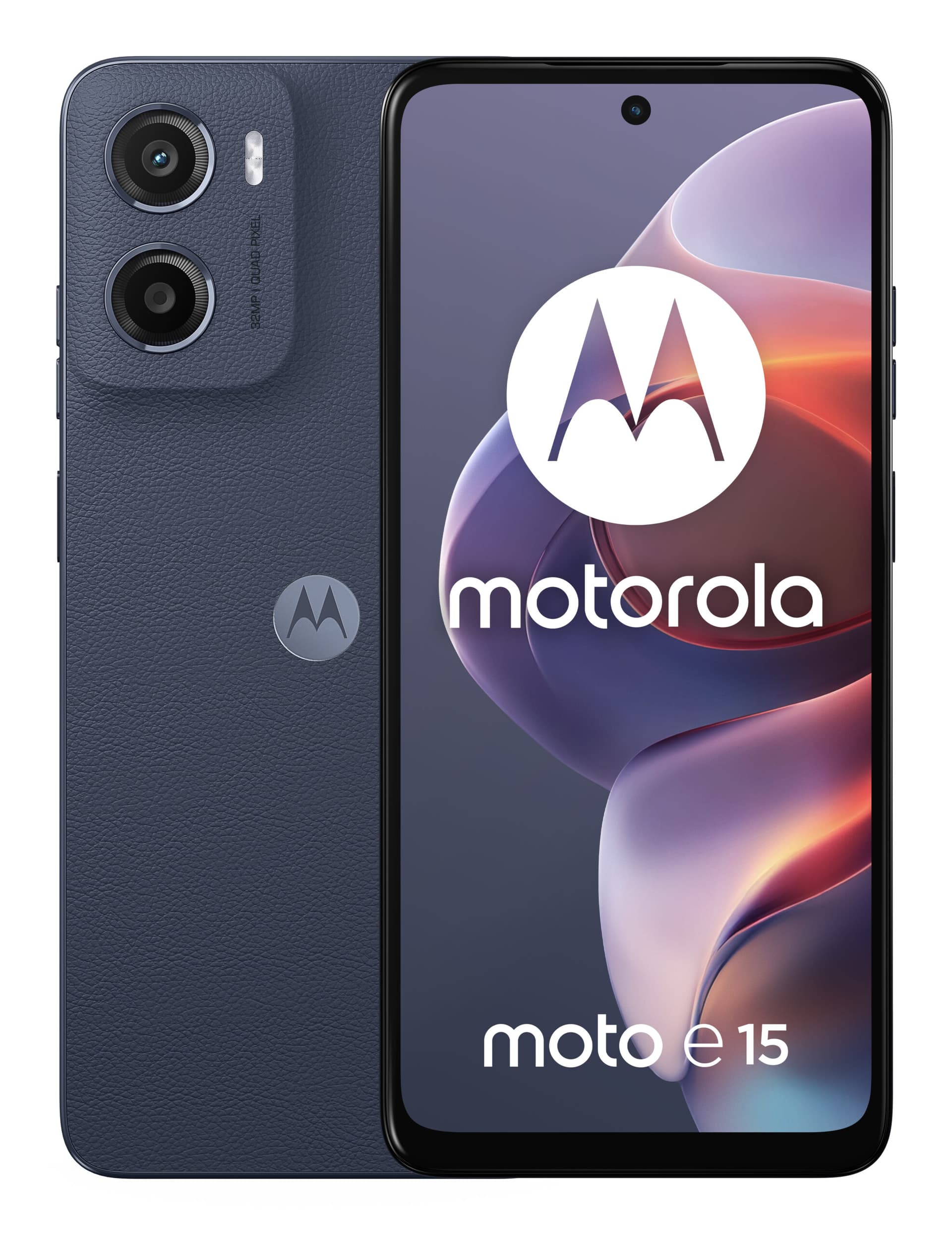 Moto E15, 64GB, 2GB RAM, Dual SIM, 4G, Denim Blue "PB6S0021PL" — miniatură
