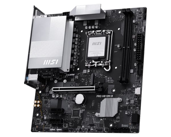 Placa de baza MSI PRO H810M-B, LGA1851, DDR5, mATX, Negru "PRO H810M-B" — miniatură