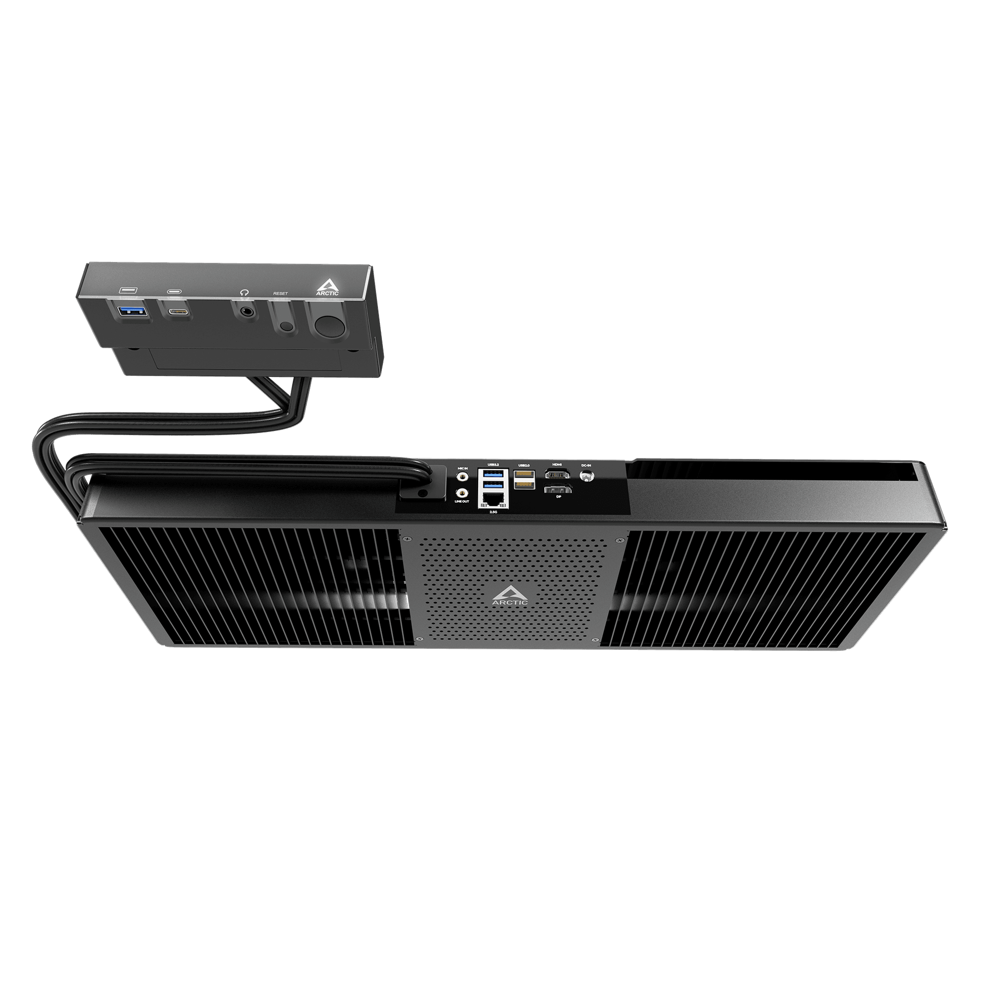 Mini PC Arctic Senza 5500GT, prindere sub birou, AMD Ryzen 5 5500GT, 16 GB DDR4 3200 Mhz, 1 TB SSD M.2, 2500 Mbps, Wi-Fi 6E, Bluetooth 5.3, Windows 11 Home, sursa 119.7 W, USB x 6, HDMI, DisplayPort, audio "ACPCC00003A"