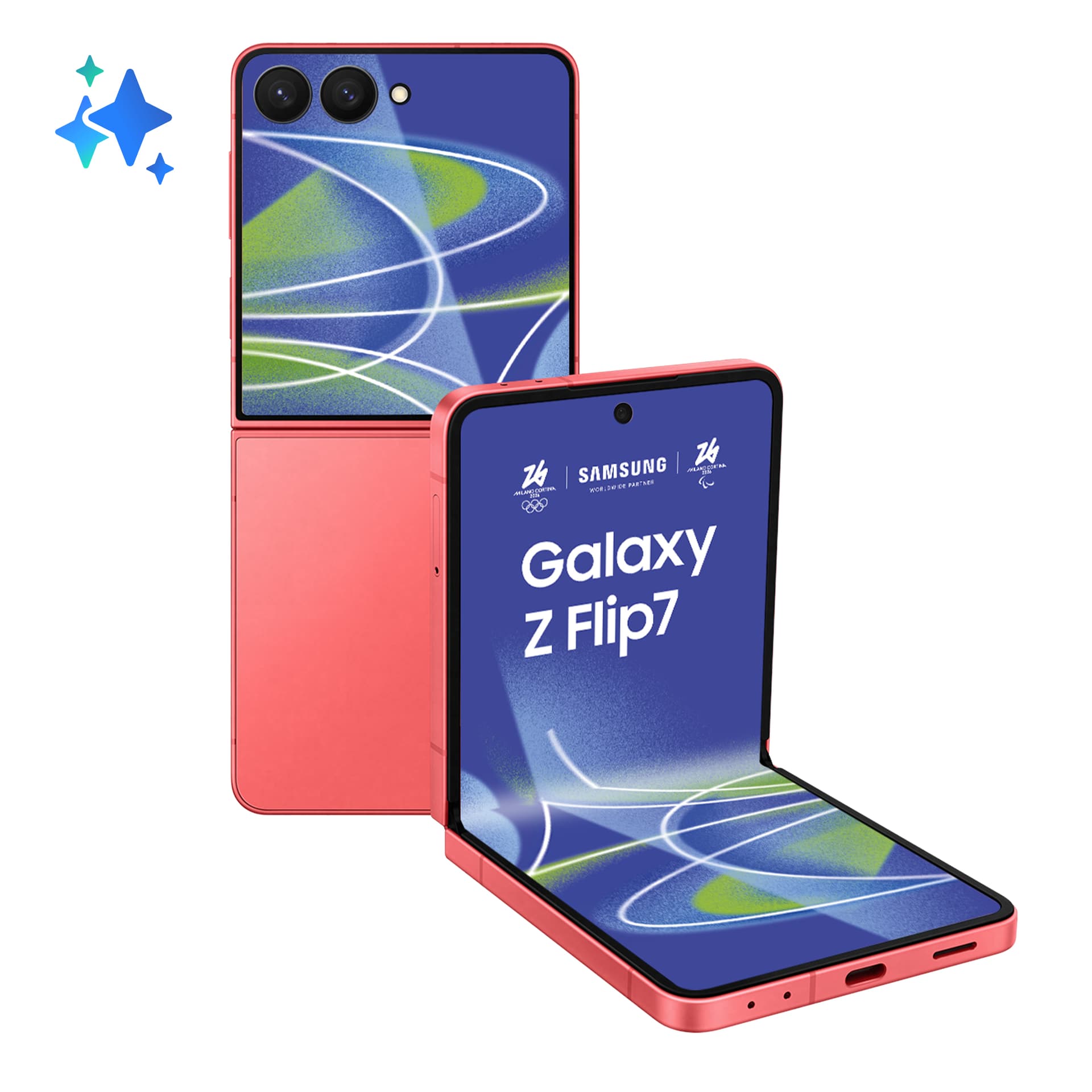 Smartphone Galaxy Z Flip7 256GB 12GB RAM 5G DS Coral Red "SM-F766BZRGEUE"