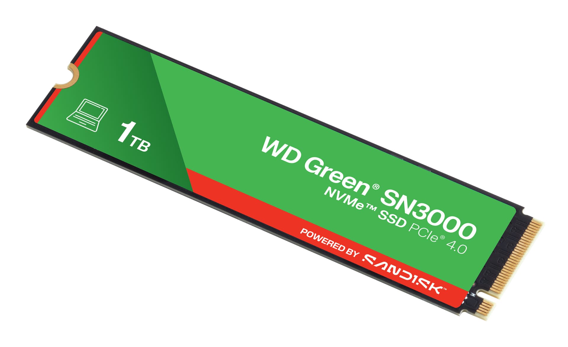 SSD PCIE G4 M.2 NVME 1TB/GREEN SN3000 WDS100T4G0E WDC "WDS100T4G0E" — miniatură
