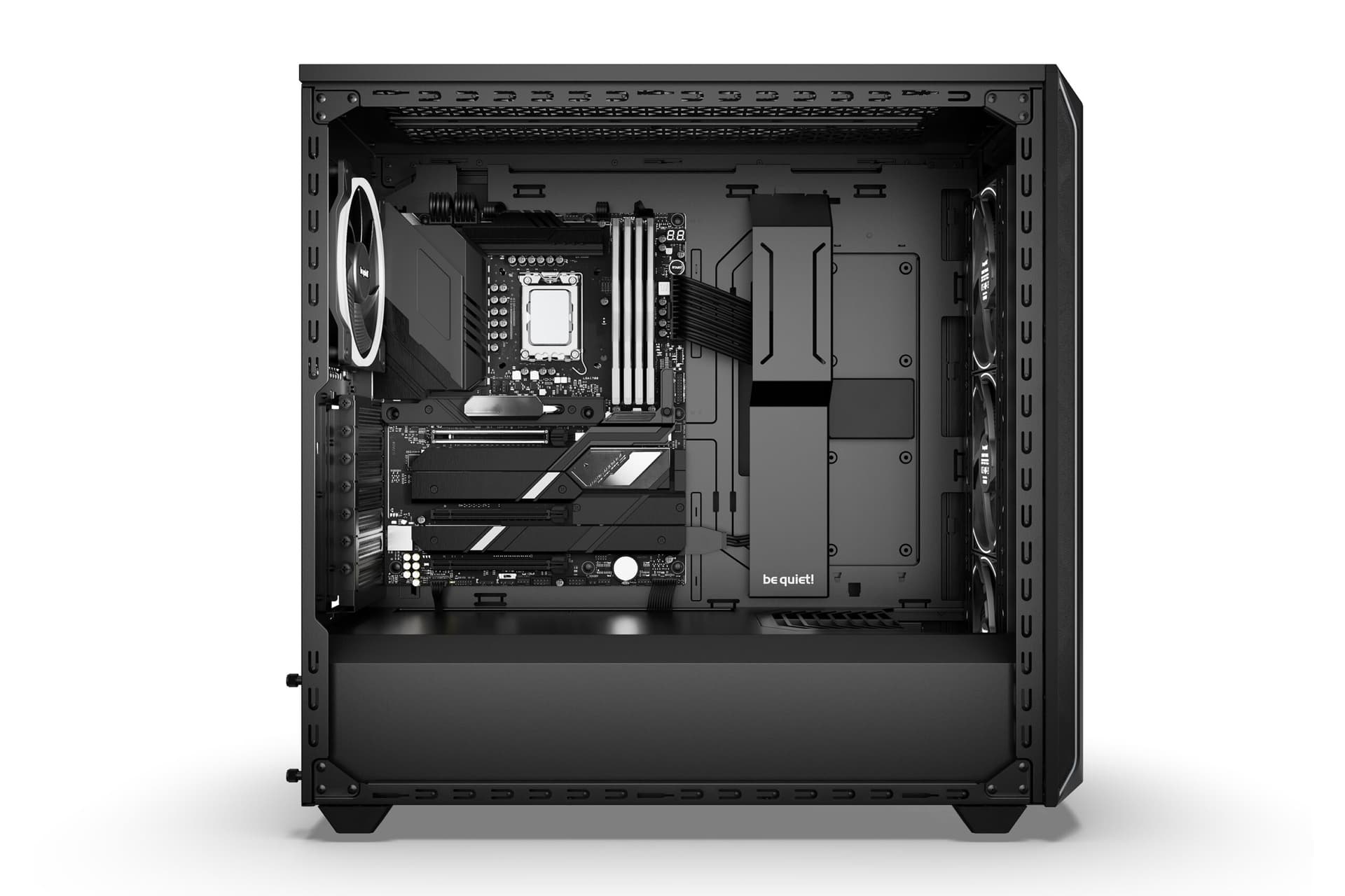 CARCASA be quiet "Shadow Base 800 FX", middle tower, gaming, fara sursa, PSU shroud, 7 sloturi expansiune, negru, "BGW63" — miniatură