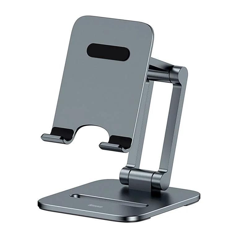 SUPORT Telefon Baseus Biaxial, pt. Smartphone, pliabil, dimensiune: 115 x 126 x 43mm, material anti-alunecare, aluminiu "LUSZ000013" - 6932172615185 — miniatură