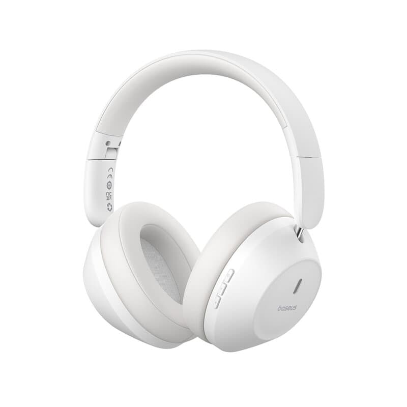 CASTI Baseus Bass 30 Max, pt smartphone, wireless, bluetooth 5.3, microfon pe casca, 50 ore durata baterie, alb "A00070700211-00" - 6932172657819 — miniatură