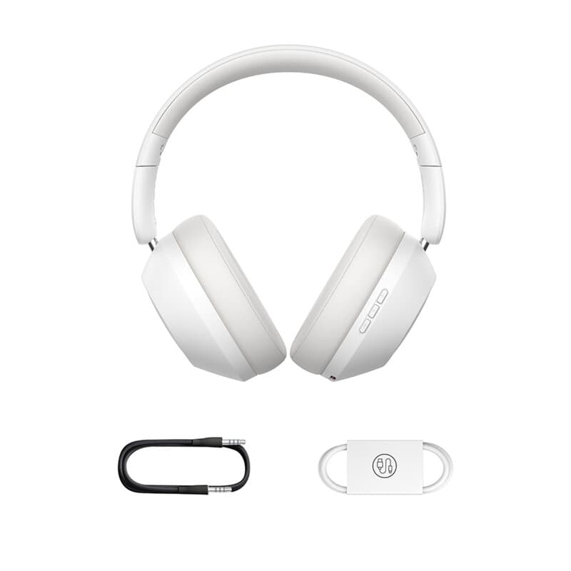 CASTI Baseus Bass 30 Max, pt smartphone, wireless, bluetooth 5.3, microfon pe casca, 50 ore durata baterie, alb "A00070700211-00" - 6932172657819 — miniatură