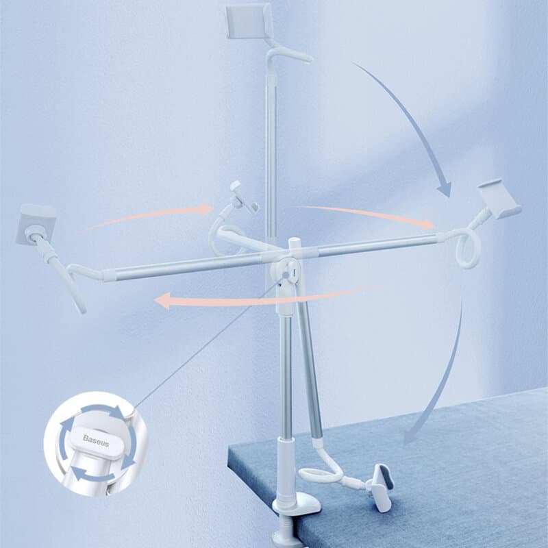 SUPORT Telefon Baseus Otaku, pt. Smartphone, pliabil, ideal pentru vizionarea de filme, seriale sau pentru apelurile video, aluminiu "SULR-0S" - 6953156291645 — miniatură
