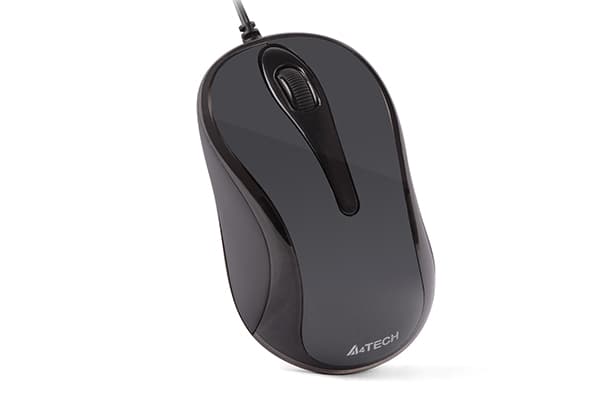 MOUSE A4tech, "N 350", PC sau NB, cu fir, USB, optic, 1000 dpi, butoane/scroll 3/1, glossy / grey, "N-350-3"