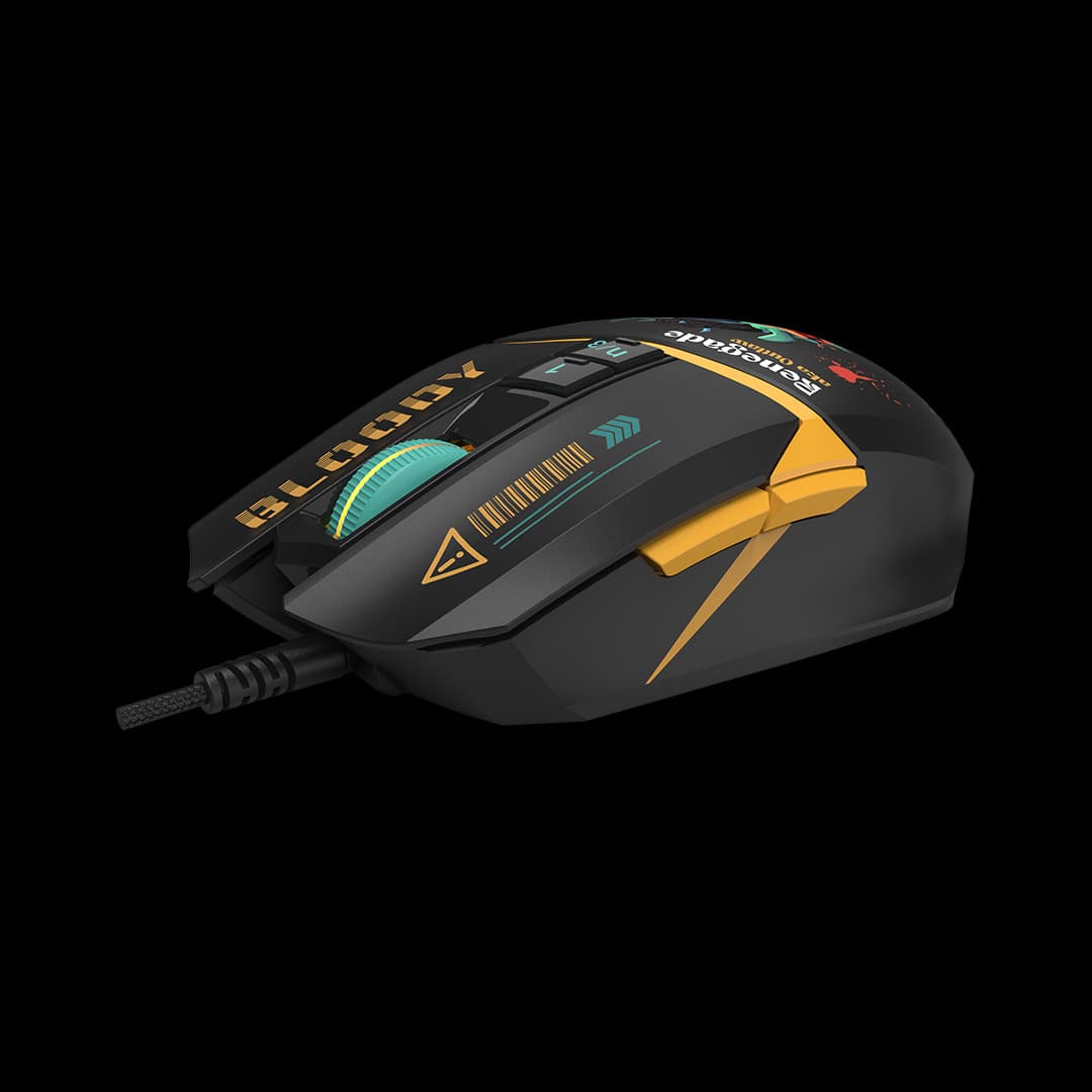 Mouse A4Tech, gaming, Bloody RGB Animation Backlit USB Renegade Midnight, "W63Max Renegade Midnight" 4711421 000536 — miniatură