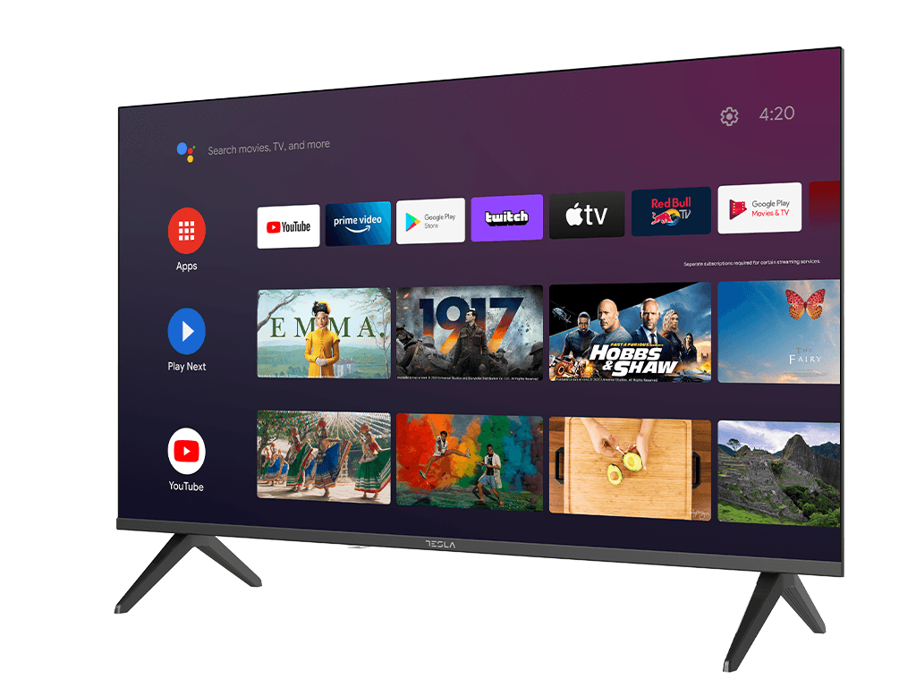 Tesla Android TV 11, DLED 40E635BFS, 101 cm, FHDDVB-T/T2/C/S/S2, 300 cd/m2, VESA 200x200mm "40E635BFS" — miniatură