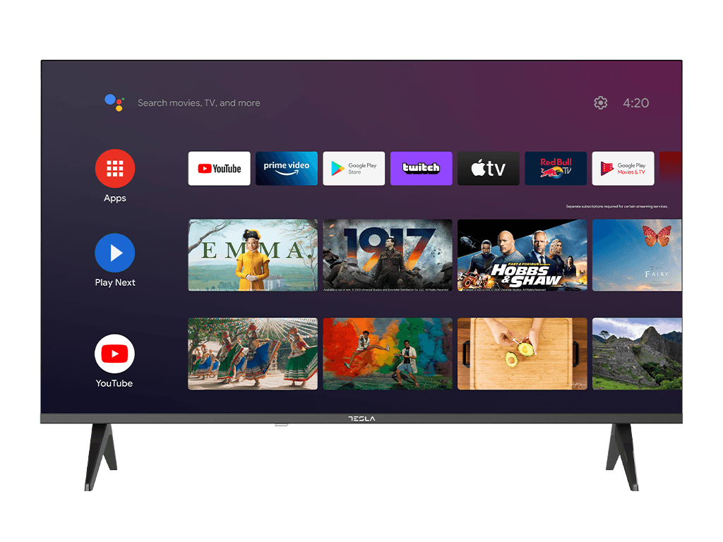 Tesla Android TV 11, DLED 40E635BFS, 101 cm, FHDDVB-T/T2/C/S/S2, 300 cd/m2, VESA 200x200mm "40E635BFS"