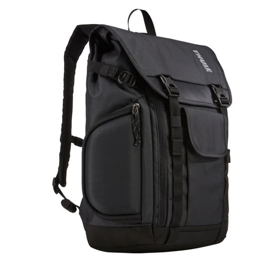 RUCSAC THULE, pt. notebook de max. 15 inch, 1 compartiment, buzunar frontal x 3 | buzunar lateral x 2, waterproof, nylon, negru, "TSDP-115 DARK SHADOW" / 3205289 — miniatură